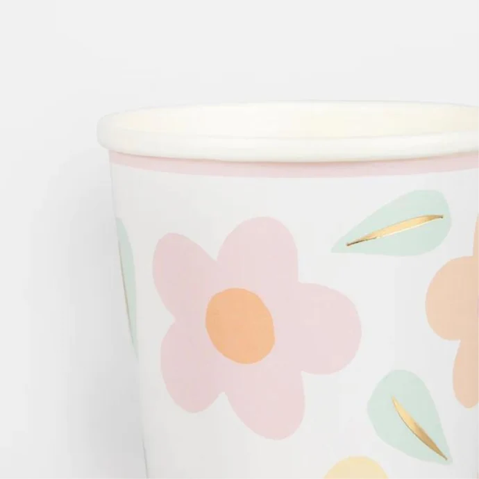 Papírové kelímky Happy Flowers 256 ml - set 8 ks