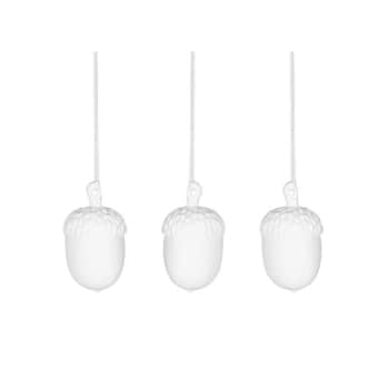 Porcelánová ozdoba Airdrie Acorns – set 3 ks