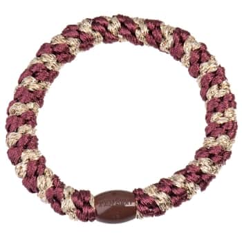 Gumička do vlasů Kknekki Rosewood / Beige Glitter