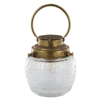 Svítící LED lucerna French Antique brass 17 cm