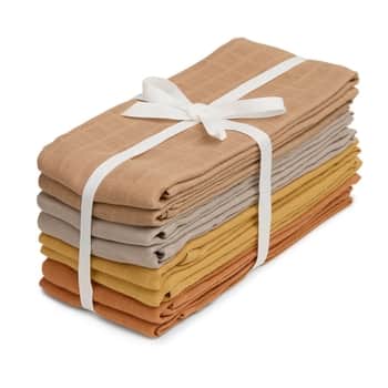 Mušelínové plenky Earth Mix – set 8 ks