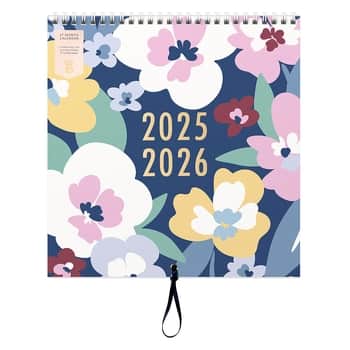Nástěnný kalendář na 17 měsíců Floral 2025/26