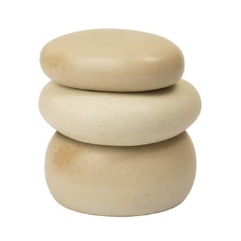 Úložná dóza Pebble Sand/Cream Large