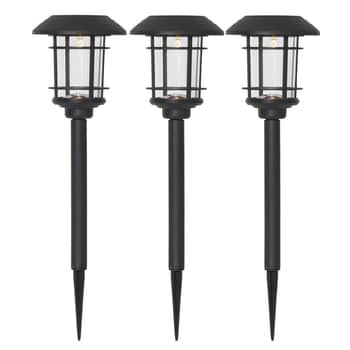 Zahradní osvětlení na solární napájení Bollard – set 3 ks